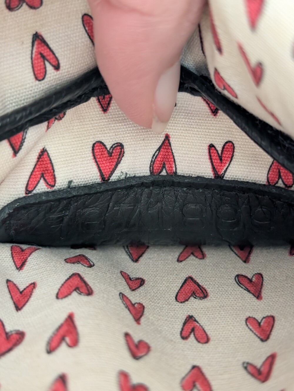 BRIGHTON Love Scribble Garden mini utility bag leather crossbody, 7 X 5 - Picture 6 of 12